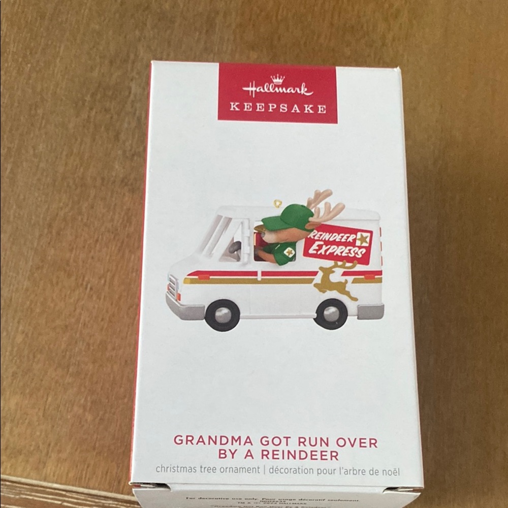 Hallmark  "Grandma Got Run Over By A Reindeer"  Keepsake ornament.